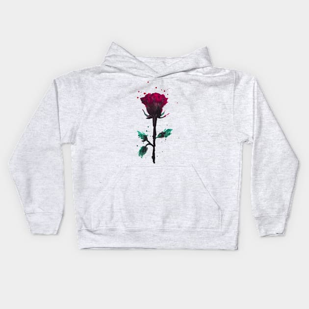 Beautiful Rose Kids Hoodie by beaugeste2280@yahoo.com